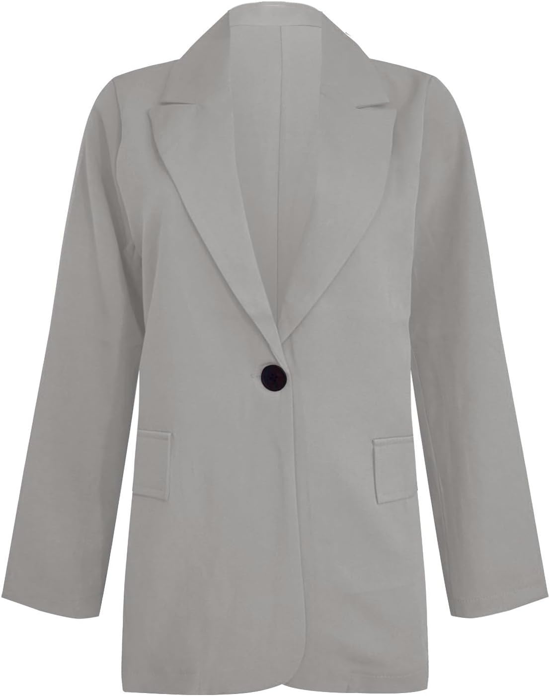 NaLatia Blazer Femme Manches Longues Élégant Slim Fit OL Bureau Affaires Veste De Costume Revers Devant Ouvert Manteau Cardigan Blouson Jacket Élégant Couleur Unie