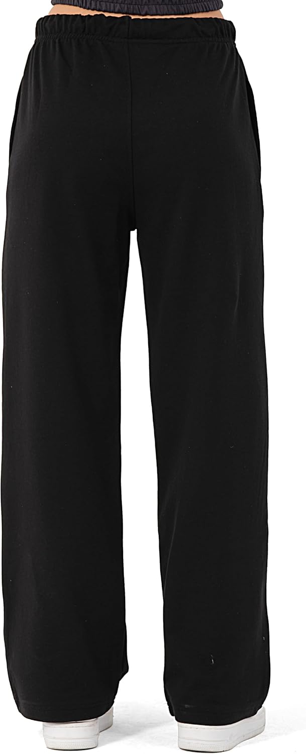 ROSS CAMP Pantalon de Jogging pour Femmes - Pantalon de Sport en Coton Long, Pantalons de Jogging Confortables Course, Sweatpants Jambe Large avec Ceinture élastique Pantalon de Yoga