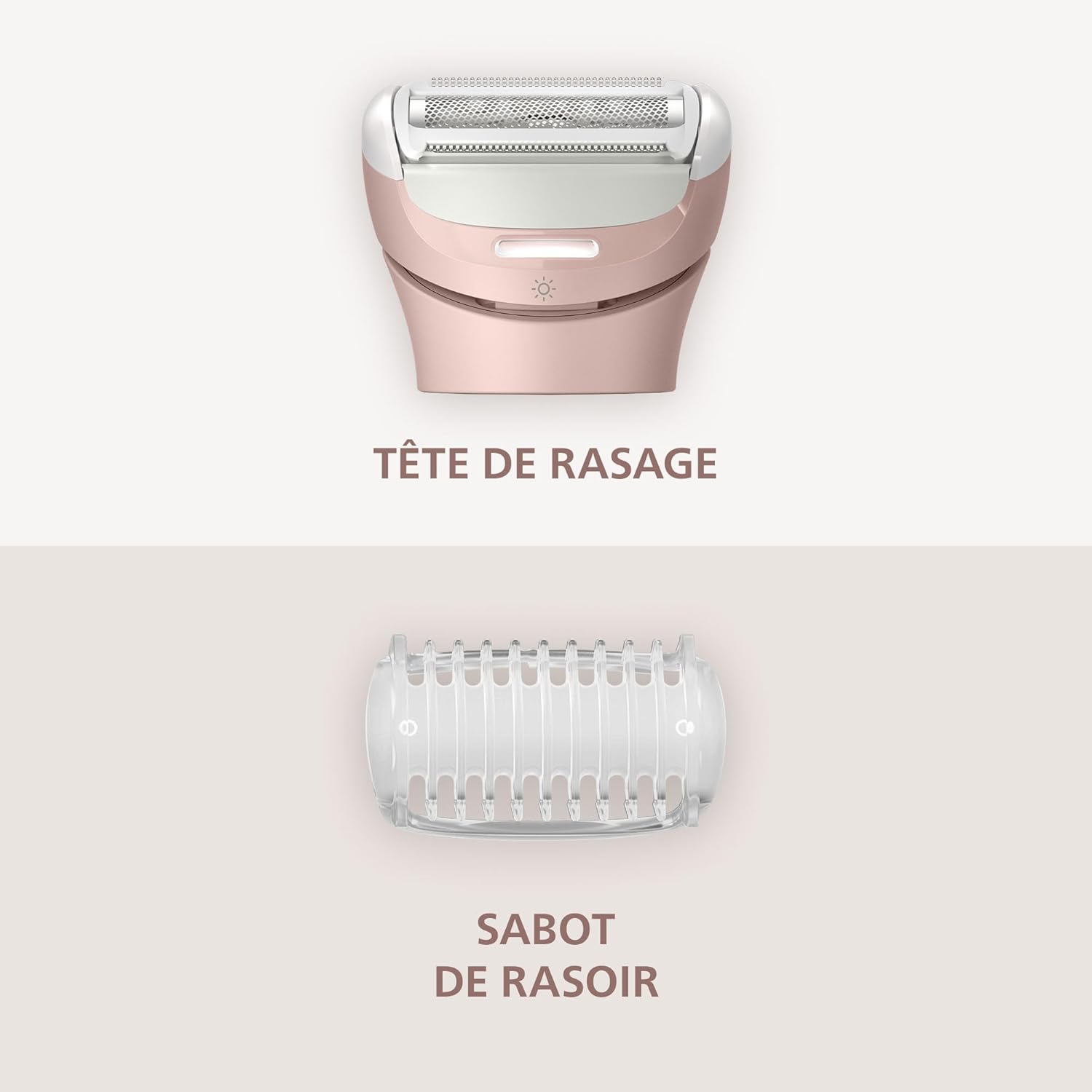 Philips Lady Shaver série 8000 – rasoir sans fil, sur peau sèche ou mouillée, système de rasage à 3 lames, tête de rasage flexible, éclairage LED, jambes et corps, autonomie 100 min, modèle BRL129/00