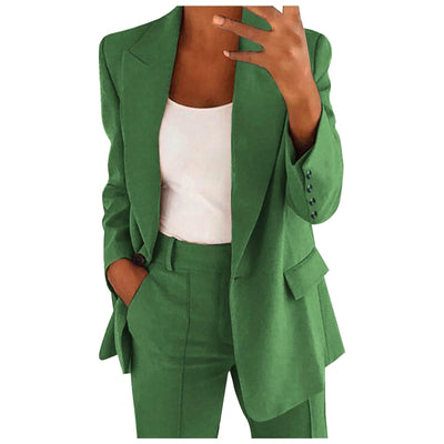 NaLatia Blazer Femme Manches Longues Élégant Slim Fit OL Bureau Affaires Veste De Costume Revers Devant Ouvert Manteau Cardigan Blouson Jacket Élégant Couleur Unie