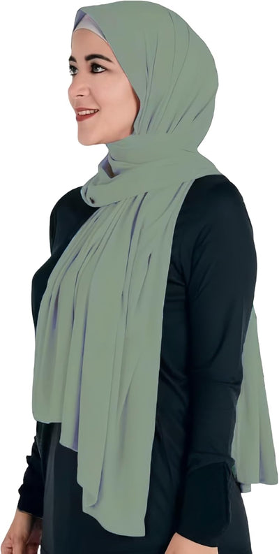 Lina & Lily Hijab Femme Musulmane, Foulard de Tête, Tissu en Jersey Modal Opaque, Maxi 180 X 80cm