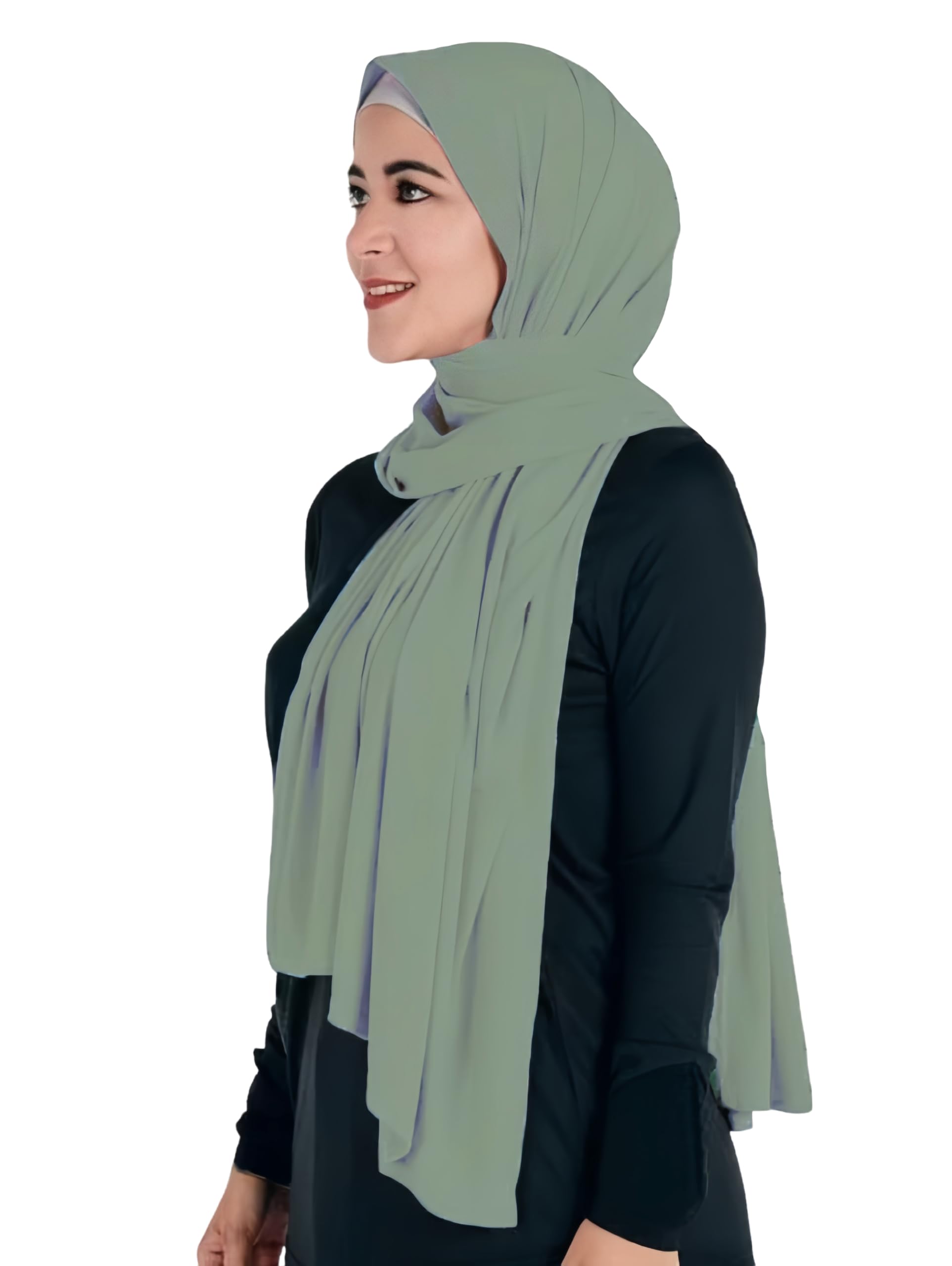 Lina & Lily Hijab Femme Musulmane, Foulard de Tête, Tissu en Jersey Modal Opaque, Maxi 180 X 80cm