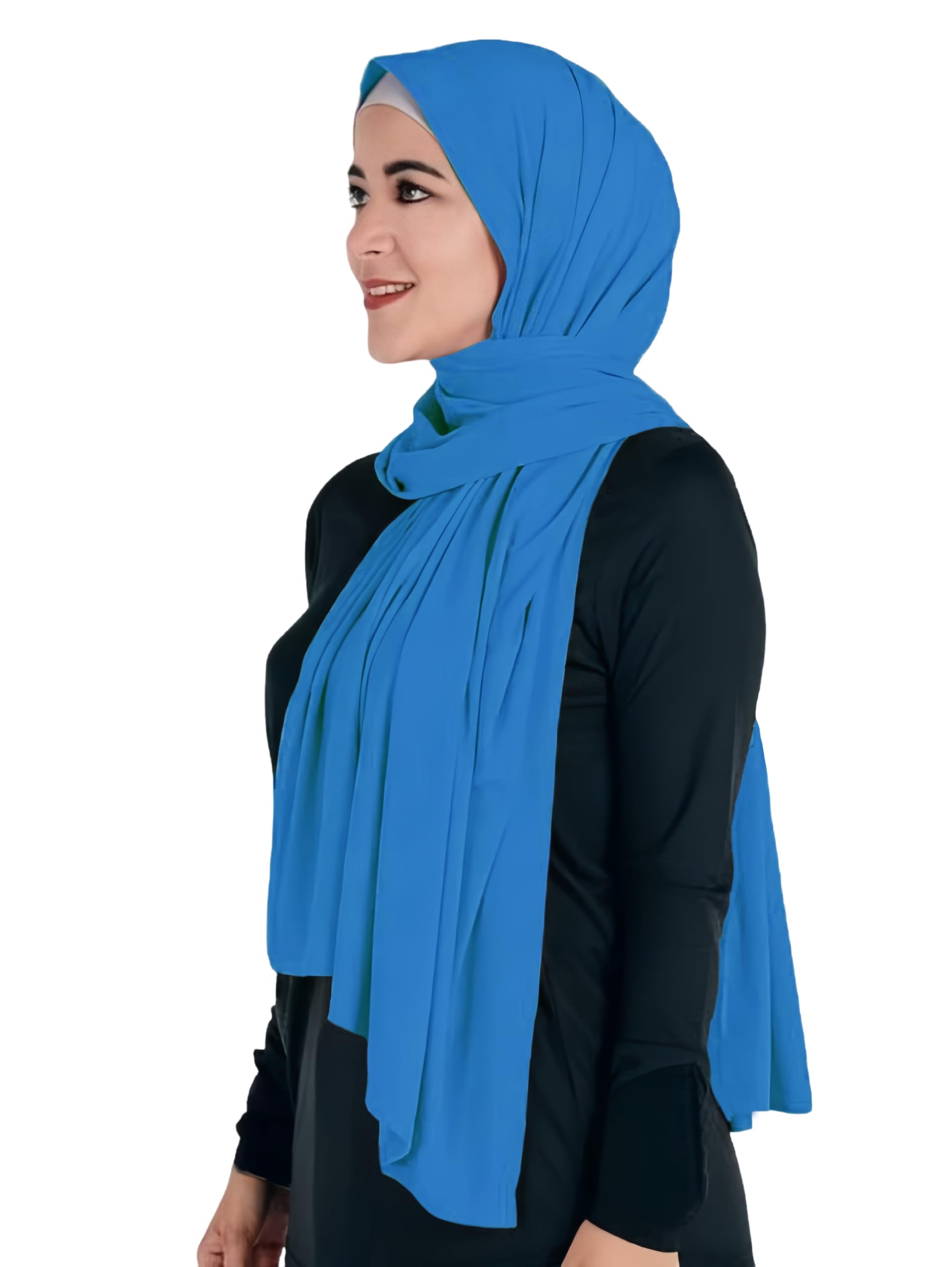 Lina & Lily Hijab Femme Musulmane, Foulard de Tête, Tissu en Jersey Modal Opaque, Maxi 180 X 80cm