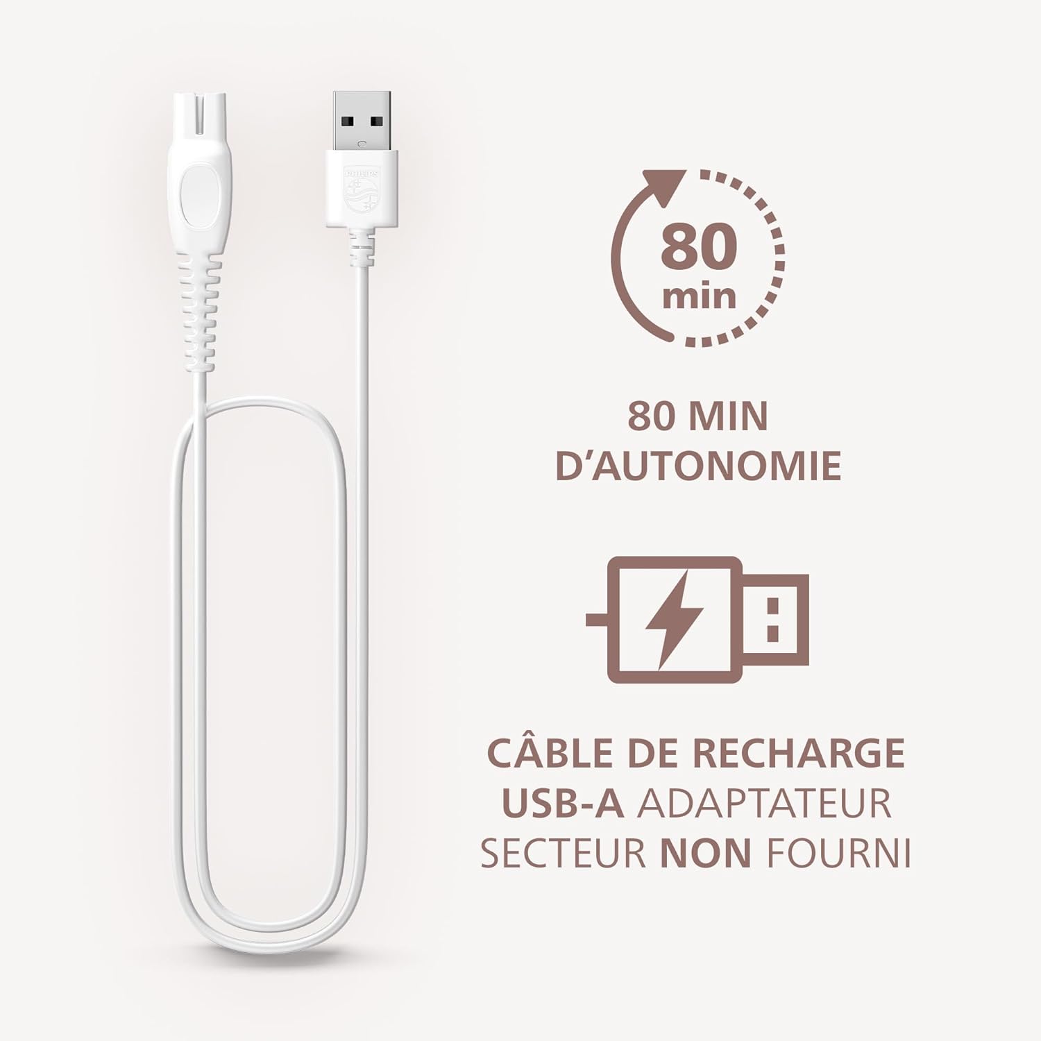 Philips Lady Shaver série 8000 – rasoir sans fil, sur peau sèche ou mouillée, système de rasage à 3 lames, tête de rasage flexible, éclairage LED, jambes et corps, autonomie 100 min, modèle BRL129/00