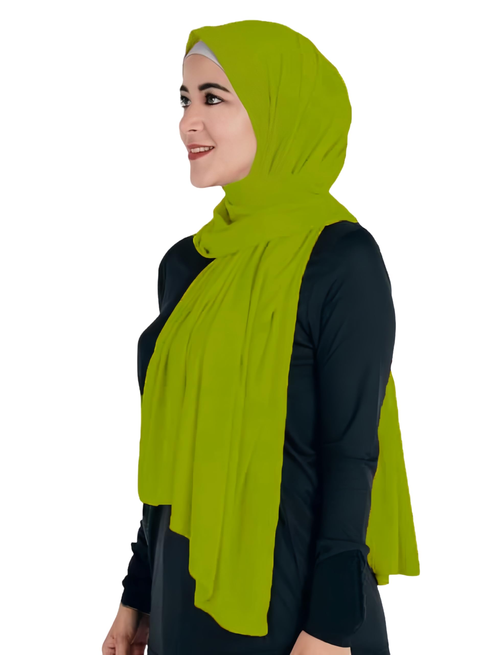Lina & Lily Hijab Femme Musulmane, Foulard de Tête, Tissu en Jersey Modal Opaque, Maxi 180 X 80cm