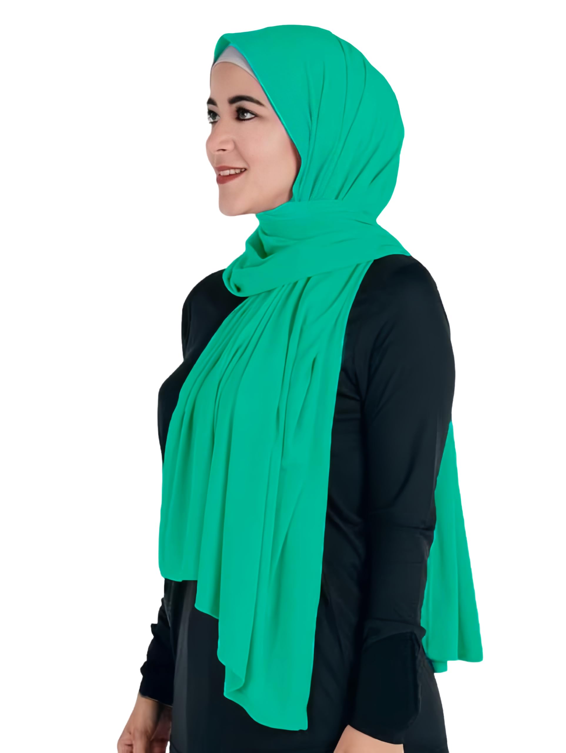 Lina & Lily Hijab Femme Musulmane, Foulard de Tête, Tissu en Jersey Modal Opaque, Maxi 180 X 80cm