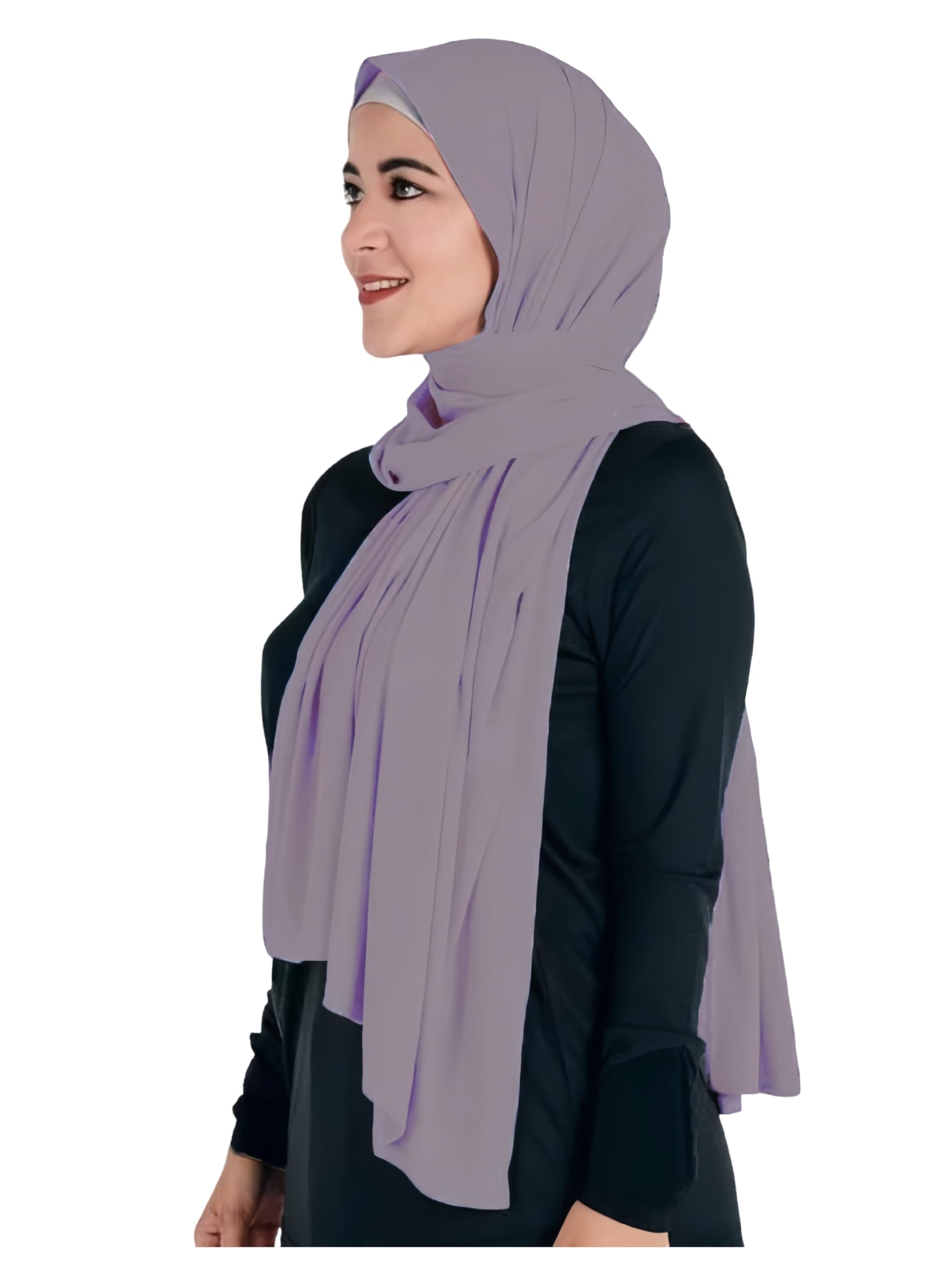 Lina & Lily Hijab Femme Musulmane, Foulard de Tête, Tissu en Jersey Modal Opaque, Maxi 180 X 80cm